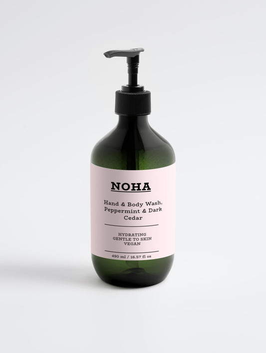 Hand & Body Wash, Peppermint & Dark Cedar